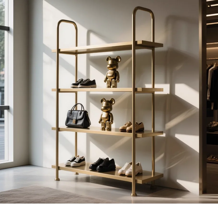 GoldenWrought Iron Gold Shelf Clothing Store Shoe Bag Display Rack Beauty Store Cosmetics Display Rack Shelf Display Cabinetwome
GoldenWrought Iron Gold Shelf Clothing Store Shoe Bag Display Rack Beauty Store Cosmetics Display Rack Shelf Display Cabinetwome