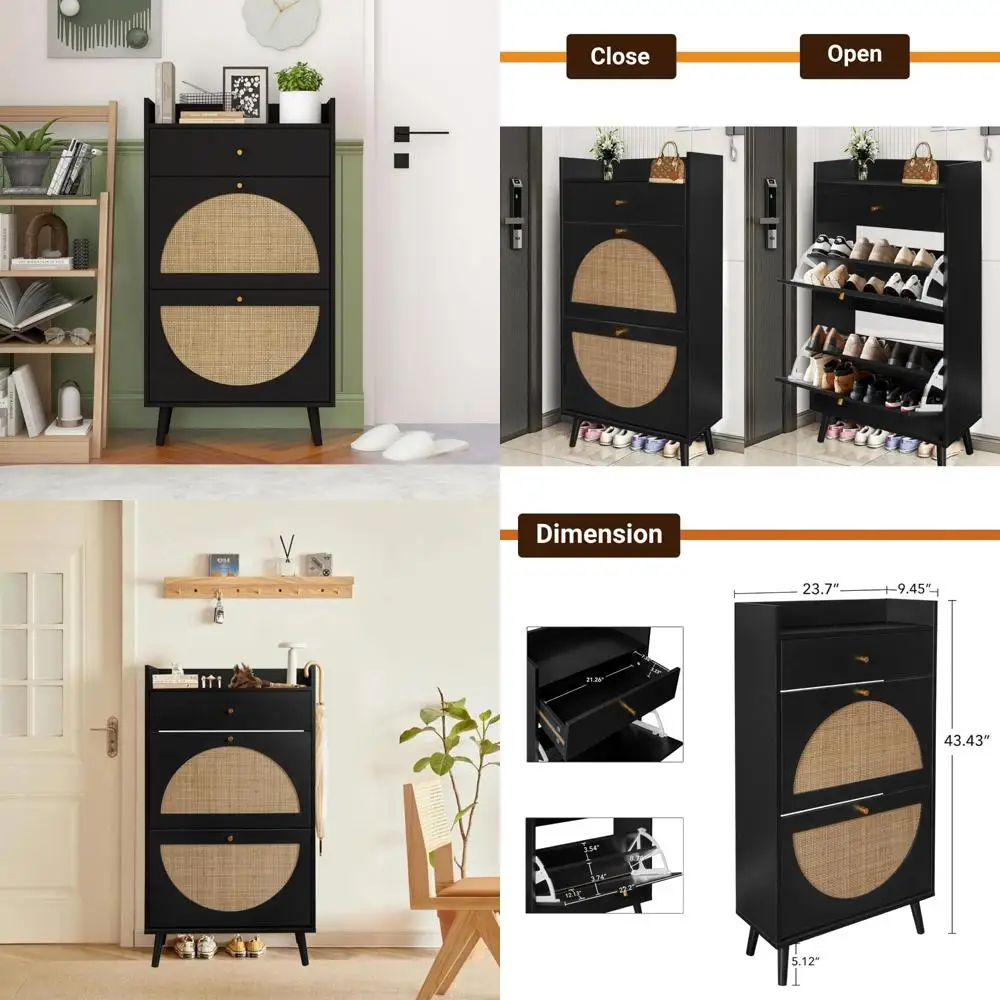 Тонкий узкий шкаф для обуви с ящиками для хранения и органайзером для верхнего забора для прихожей
Тонкий узкий шкаф для обуви с ящиками для хранения и органайзером для верхнего забора для прихожей