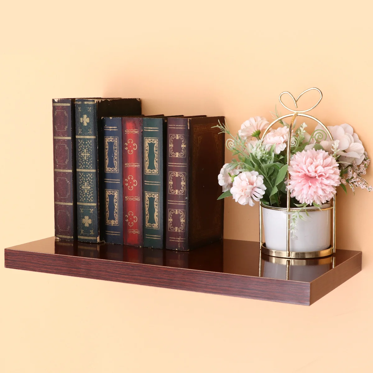 Single-Layer Solid Wood Wall Mounted Bookshelf Teak Decorative Rack for Home Office Classroom Magazine Storage Organizer
Single-Layer Solid Wood Wall Mounted Bookshelf Teak Decorative Rack for Home Office Classroom Magazine Storage Organizer