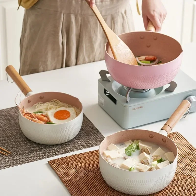 Japanese Style Frying Pan With Lids Non Stick Stainless Steel Saucepan Milk Pot Covers Noodles Soup Pot Hot Thick Home Kitchen
Japanese Style Frying Pan With Lids Non Stick Stainless Steel Saucepan Milk Pot Covers Noodles Soup Pot Hot Thick Home Kitchen