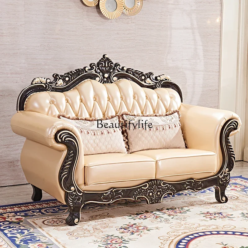 yj5 European leather sofa solid wood carving flower living room light luxury ebony cowhide sofa
yj5 European leather sofa solid wood carving flower living room light luxury ebony cowhide sofa