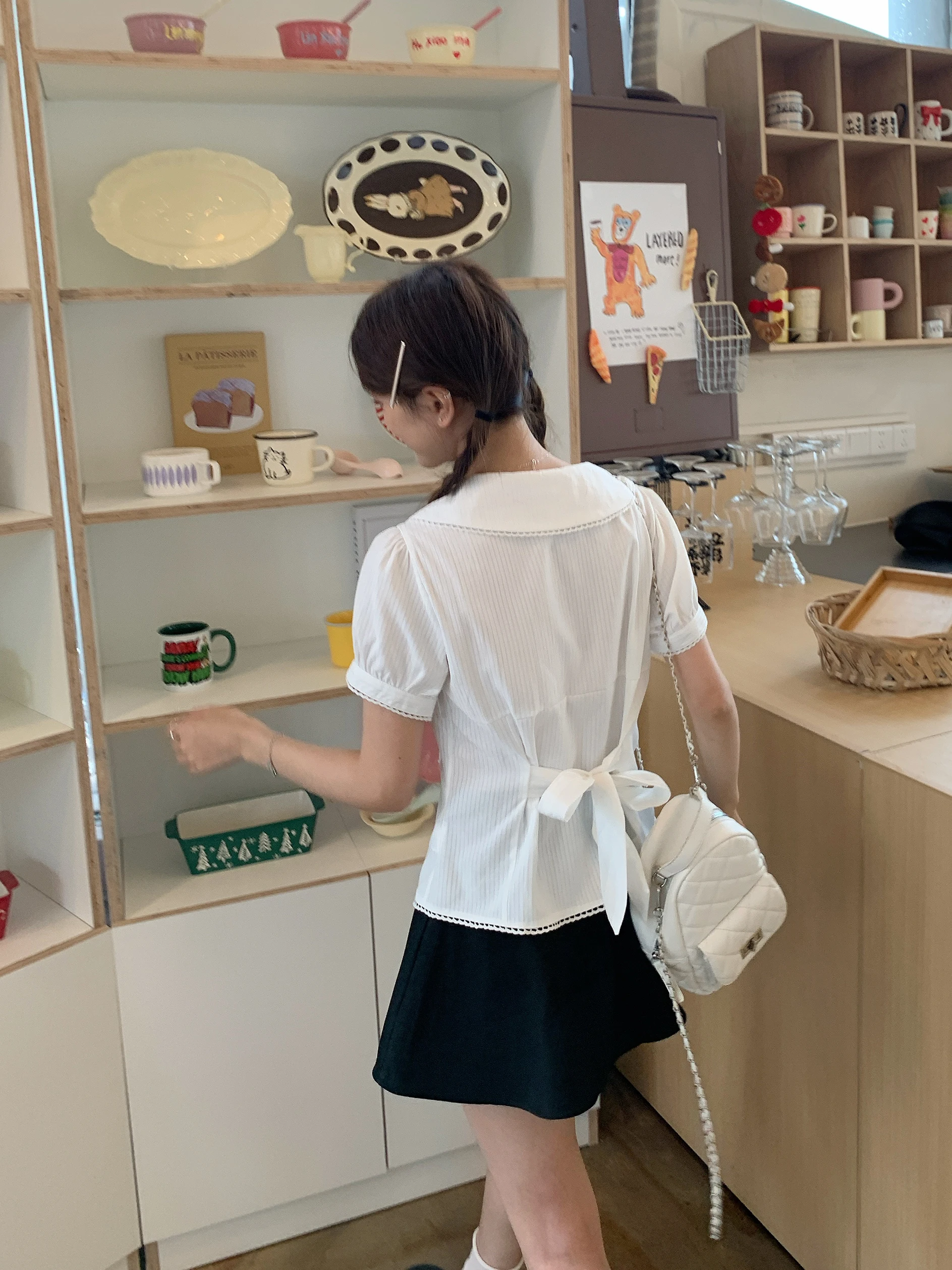 FAN Doll Collar ort Sve Женский Bubble Sve irt Талия Cinched White irt Jennie Летний топ Корейский Sle Commute Cotton
FAN Doll Collar ort Sve Женский Bubble Sve irt Талия Cinched White irt Jennie Летний топ Корейский Sle Commute Cotton