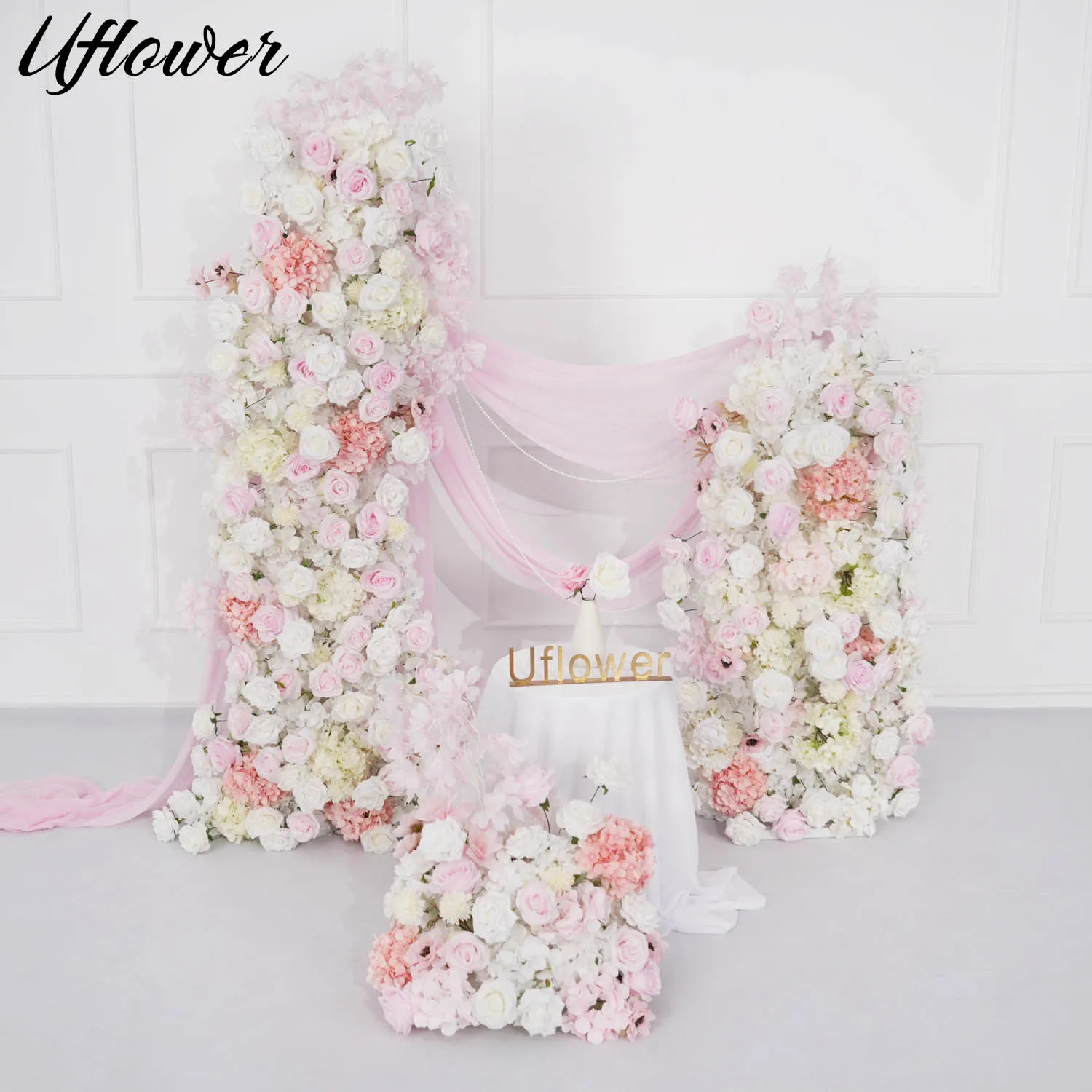 Uflower Luxury Pink Rose Wedding Backdrop Arch Decor Floral Arrangement Flower Row Flower Ball Event Party Props Window Display
Uflower Luxury Pink Rose Wedding Backdrop Arch Decor Floral Arrangement Flower Row Flower Ball Event Party Props Window Display