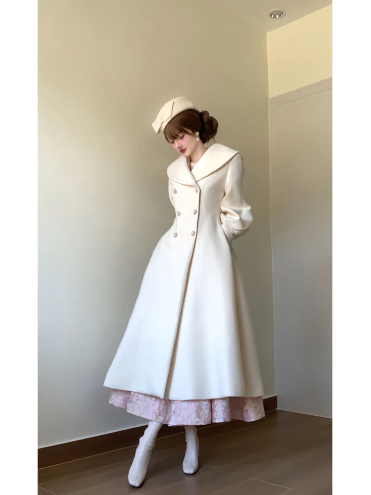 Шерстяное пальто Ele Miu Sle, с двойными пуговицами, приталенное, в корейском стиле, длинное, с воротником-стойкой, однотонное, из полиэстера
Шерстяное пальто Ele Miu Sle, с двойными пуговицами, приталенное, в корейском стиле, длинное, с воротником-стойкой, однотонное, из полиэстера