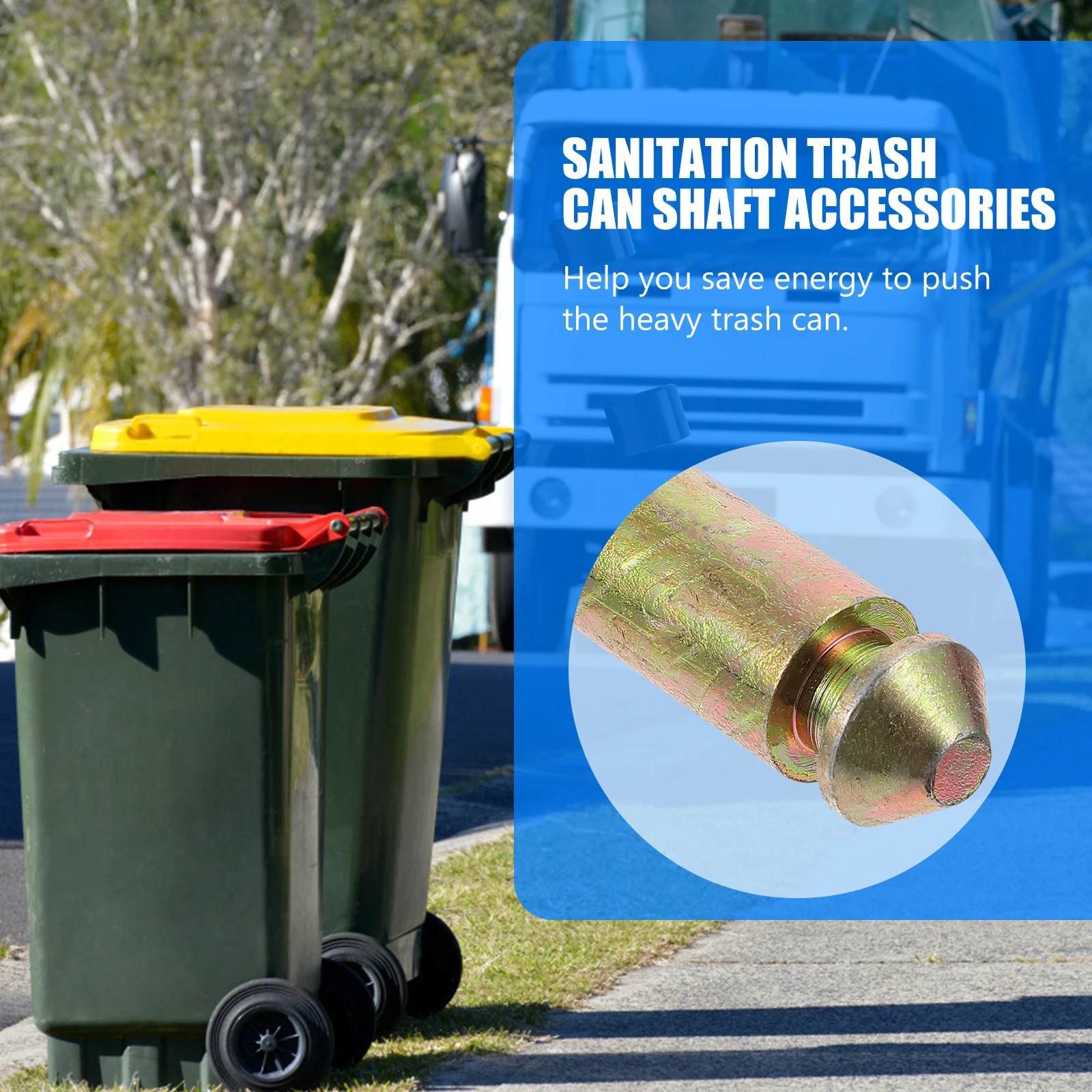 1Pc Heavy Duty Garbage Can Wheel Shaft Ideal Accessory Sanitation Trash Can Parts Efficient Use 
1Pc Heavy Duty Garbage Can Wheel Shaft Ideal Accessory Sanitation Trash Can Parts Efficient Use