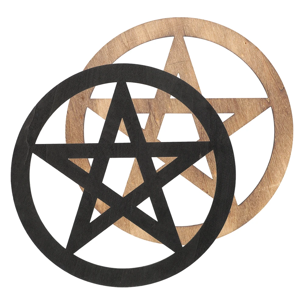 2pcs Wooden Pentacle Altar Ornament Carved Wood Pentagram Decor Retro Style Religious Rites Decoration Practical Cup Coaster
2pcs Wooden Pentacle Altar Ornament Carved Wood Pentagram Decor Retro Style Religious Rites Decoration Practical Cup Coaster
