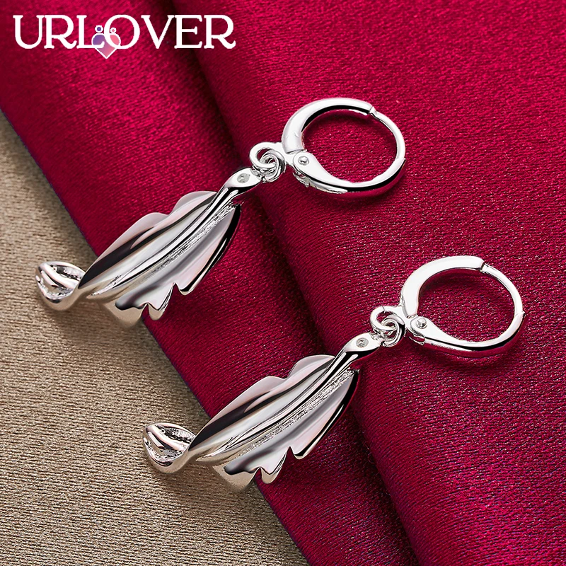 URLOVER 925 Sterling Silver Earring For Woman Withered Leaf Drop Earrings Lady Party Wedding Fashion Charm Jewelry Birthday Gift
URLOVER 925 Sterling Silver Earring For Woman Withered Leaf Drop Earrings Lady Party Wedding Fashion Charm Jewelry Birthday Gift