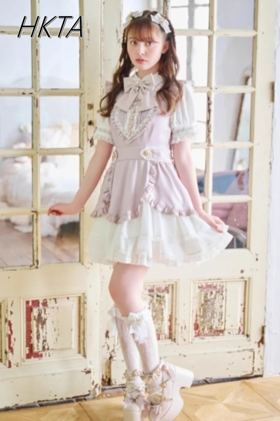 Japanese Love Bow Liz Dress Lolita Girl Cute Doll Collar Short Sleeve Ruffle Lace Short Dresses Summer New High Waist Mini Dress
Japanese Love Bow Liz Dress Lolita Girl Cute Doll Collar Short Sleeve Ruffle Lace Short Dresses Summer New High Waist Mini Dress