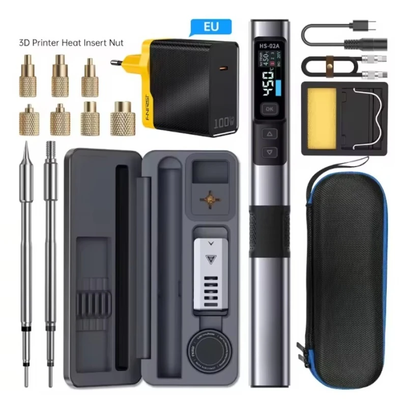 HS-02A 100W Portable Corded Threaded Hot-melt N-u-t Adjustable Constant Temperature Fast Heat Solder Iron Kit
HS-02A 100W Portable Corded Threaded Hot-melt N-u-t Adjustable Constant Temperature Fast Heat Solder Iron Kit