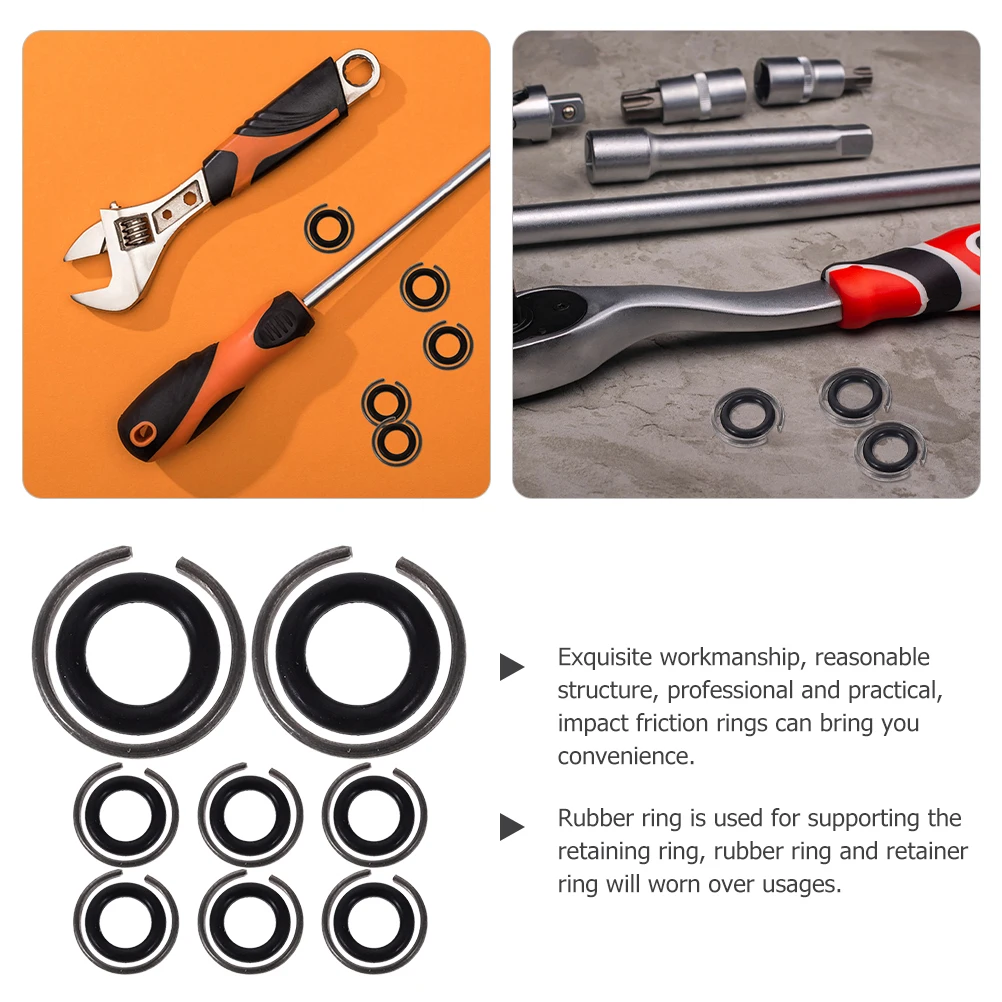 8 Sets Electric Wrench Retaining Rings Impact Socket Holder Rubber Clips 125mm Square Drive Tools Accessories
8 Sets Electric Wrench Retaining Rings Impact Socket Holder Rubber Clips 125mm Square Drive Tools Accessories