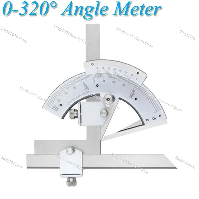 0-320° Universal Bevel Protractor, Stainless Steel Angle Ruler Measuring Tool 187-801
0-320° Universal Bevel Protractor, Stainless Steel Angle Ruler Measuring Tool 187-801