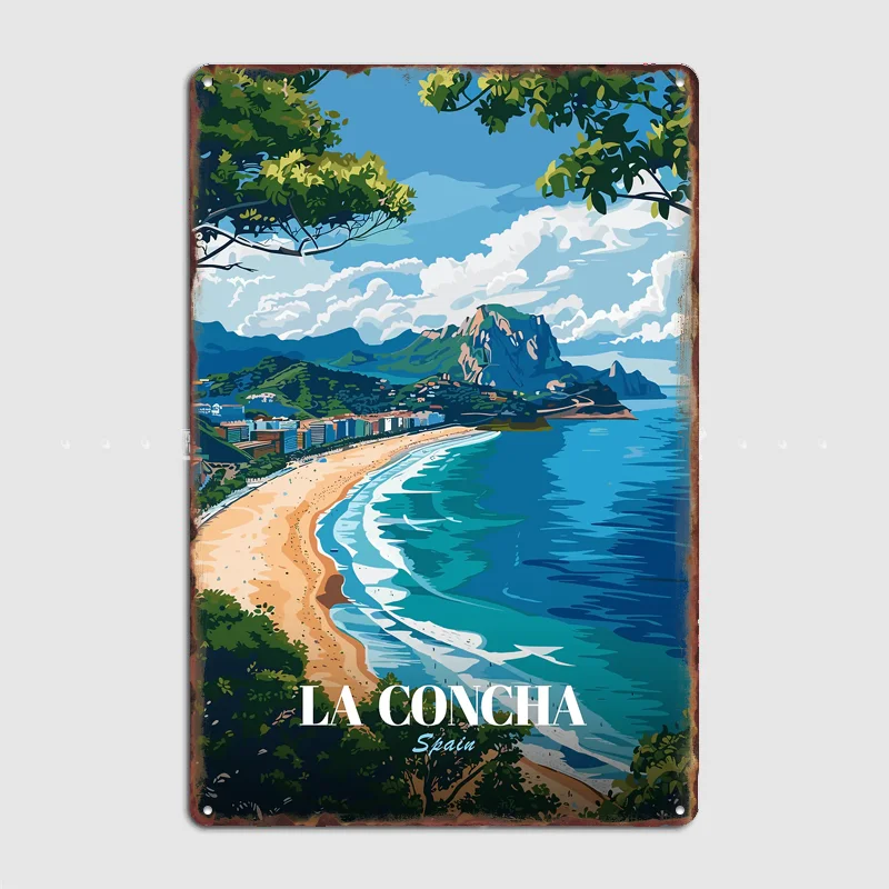 La Concha Beach, Spain Travel Poster Metal Sign Bar Custom Bedroom Indoor Poster Home Wall Decor Posters Room Decoration
La Concha Beach, Spain Travel Poster Metal Sign Bar Custom Bedroom Indoor Poster Home Wall Decor Posters Room Decoration