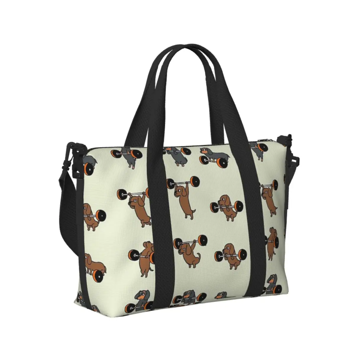 Custom Lifting Dachshund Beach Travel Bag Large Capacity Tote Bags for Gym Sport Women Shopping Duffle Shoulder Bag
Custom Lifting Dachshund Beach Travel Bag Large Capacity Tote Bags for Gym Sport Women Shopping Duffle Shoulder Bag