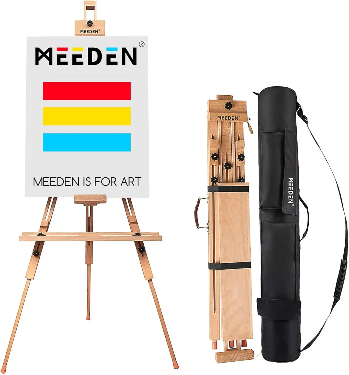 Portable Beech Wood Tripod Easel for Painting, Foldable Drawing Stand with Carrying Bag, Holds Canvas up to 44"
Portable Beech Wood Tripod Easel for Painting, Foldable Drawing Stand with Carrying Bag, Holds Canvas up to 44"