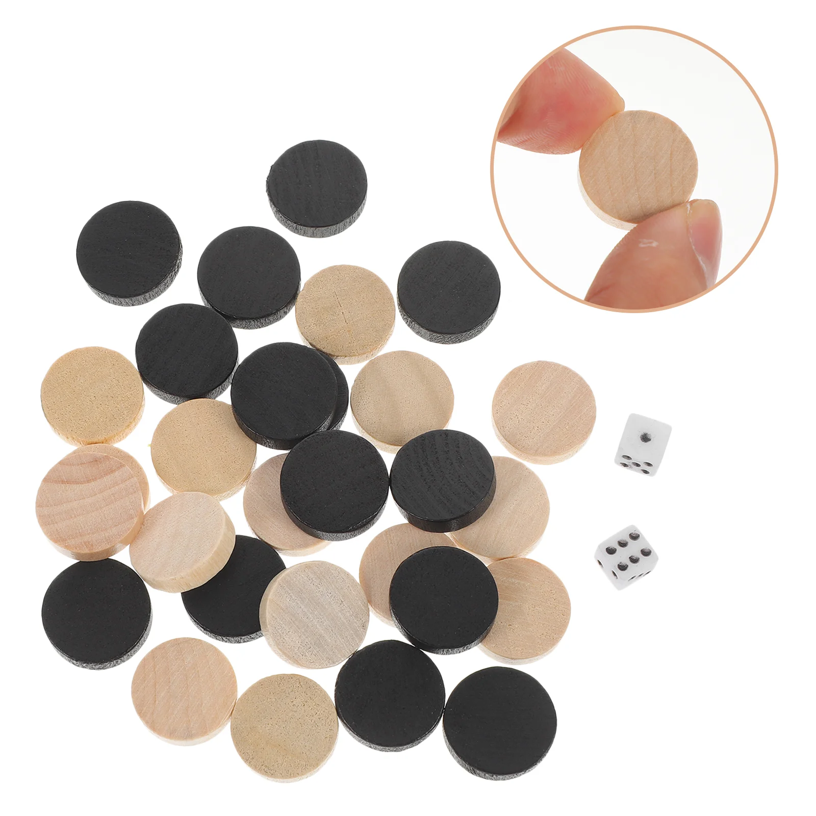 30 Pcs Backgammon Board Chessboard Wood Replacement Accessories Set Wooden Checkers For Game Travel
30 Pcs Backgammon Board Chessboard Wood Replacement Accessories Set Wooden Checkers For Game Travel