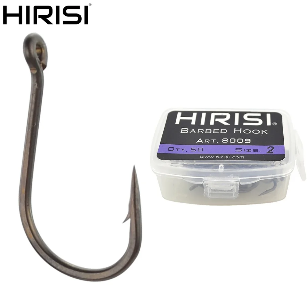 Hirisi 50pcs Micro Barbed Fishing Hooks High Carbon Steel Coated 8009
Hirisi 50pcs Micro Barbed Fishing Hooks High Carbon Steel Coated 8009