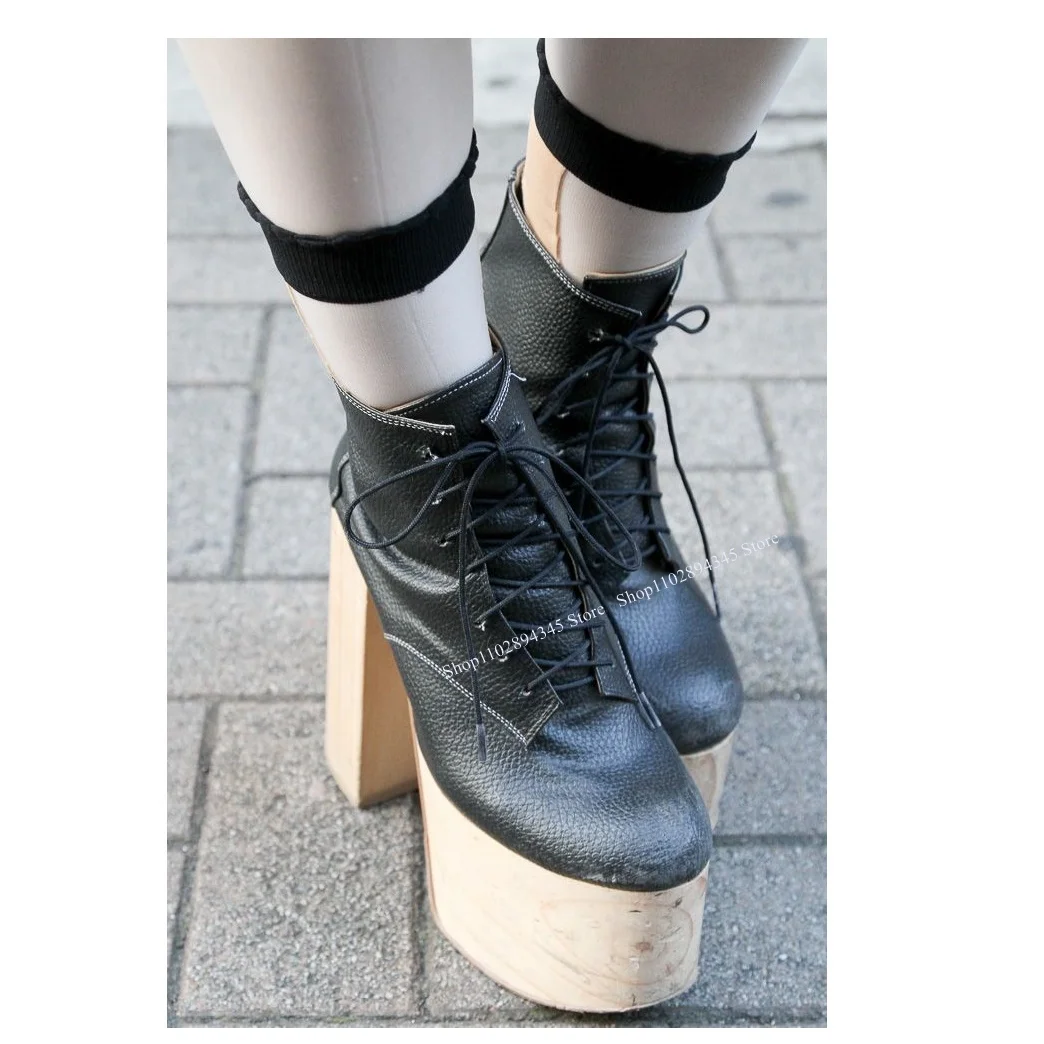 Black Matte Lace Up Wood Pattern Boots Chunky Heel Pointed Toe Fashion Sexy 2025 Winter Big Size Woman Shoes Zapatillas Mujer
Black Matte Lace Up Wood Pattern Boots Chunky Heel Pointed Toe Fashion Sexy 2025 Winter Big Size Woman Shoes Zapatillas Mujer