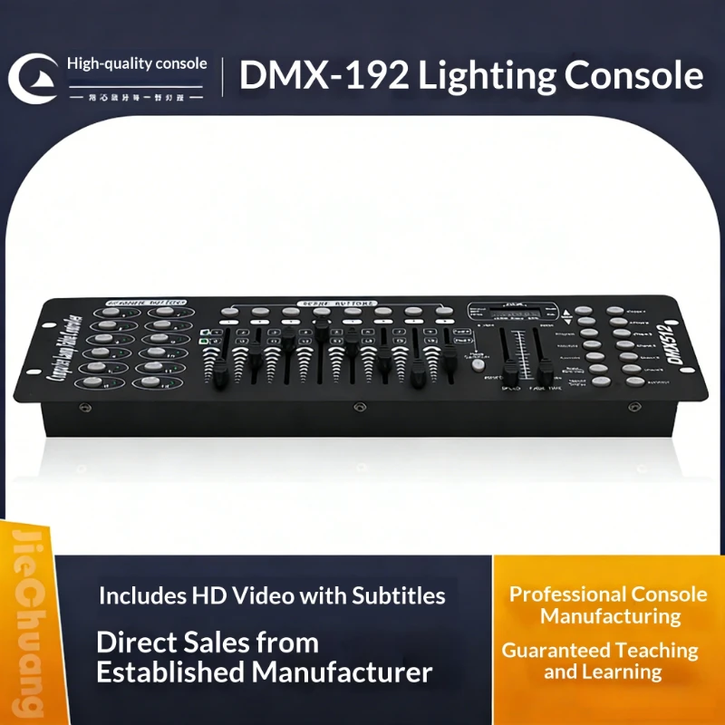 192-channel DMX512 lighting console/dimmer board, specifically designed for wedding and stage lighting control of PAR lights.
192-channel DMX512 lighting console/dimmer board, specifically designed for wedding and stage lighting control of PAR lights.