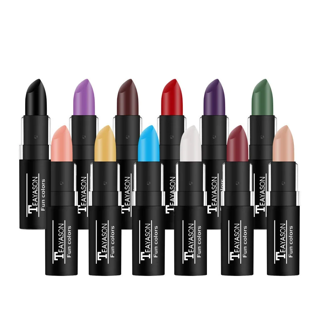 *Naked Purple Black Blue Red Green Lipstick Waterproof Velvet Luxury Lipstick Cosmetics 
*Naked Purple Black Blue Red Green Lipstick Waterproof Velvet Luxury Lipstick Cosmetics