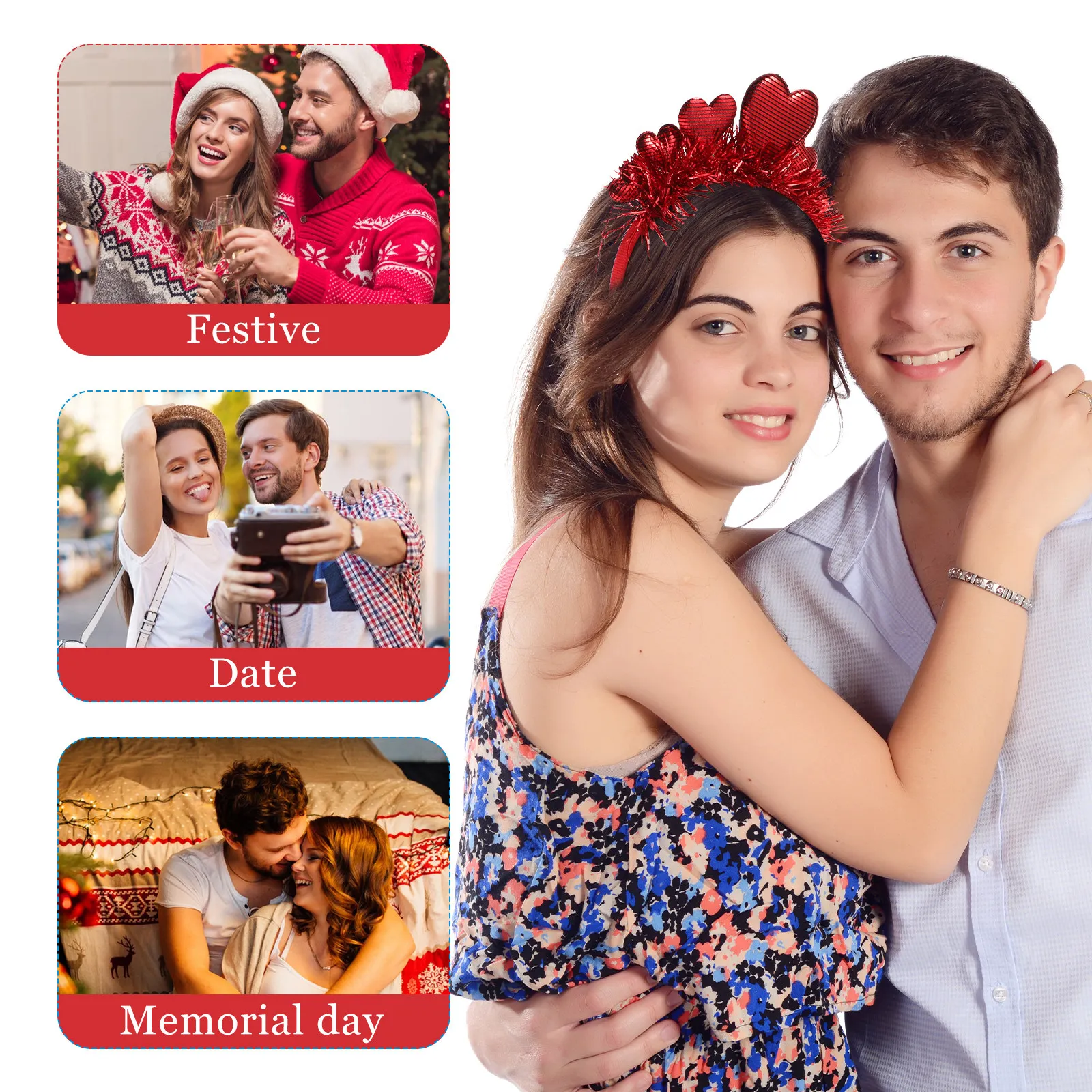 Набор из 3 легких и удобных ободков для волос в форме сердца с красными пайетками ко Дню святого Валентина, аксессуар для вечеринок и костюмов для женщин
Набор из 3 легких и удобных ободков для волос в форме сердца с красными пайетками ко Дню святого Валентина, аксессуар для вечеринок и костюмов для женщин