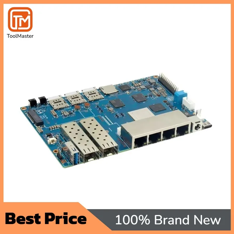 【Hot Sale】GGDX Banana Pi BPI R4 Wifi 7 Board With MTK MT7988A Design,4G RAM And 8G EMMC Onboard Quad-core ARM Corex-A73 Network
【Hot Sale】GGDX Banana Pi BPI R4 Wifi 7 Board With MTK MT7988A Design,4G RAM And 8G EMMC Onboard Quad-core ARM Corex-A73 Network