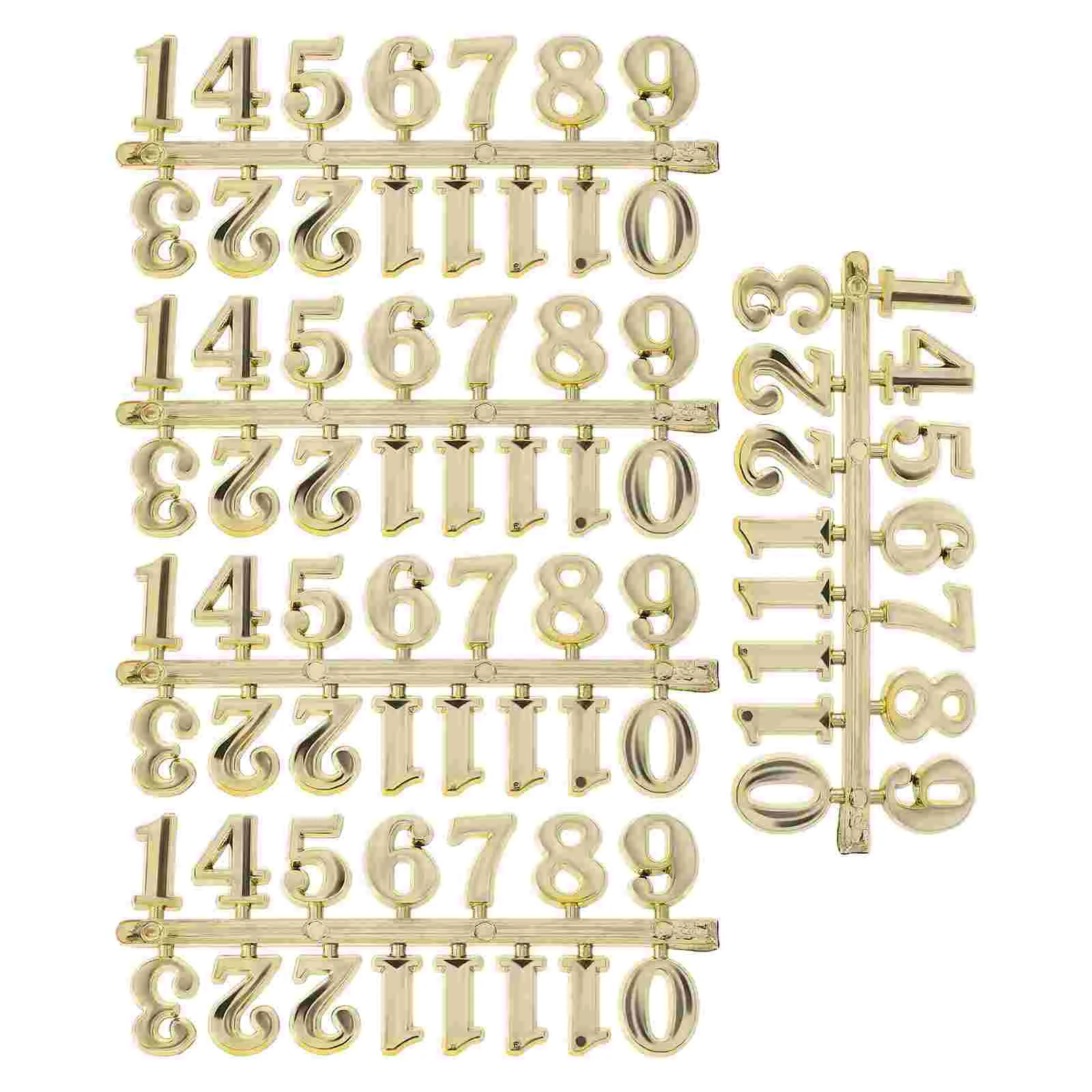 5 Sets Clock Number Plate Repair DIY Digital Numbers Decorate Kit Plastic for Replacement Decoration
5 Sets Clock Number Plate Repair DIY Digital Numbers Decorate Kit Plastic for Replacement Decoration