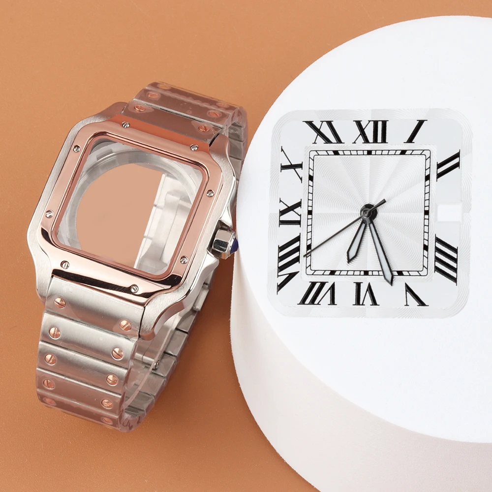 NH35 Square Dial Case 38mm Waterproof Watch Case Stainless Steel Bracelet For Santos Watch Mods Parts NH35 NH36 NH38 Movement
NH35 Square Dial Case 38mm Waterproof Watch Case Stainless Steel Bracelet For Santos Watch Mods Parts NH35 NH36 NH38 Movement