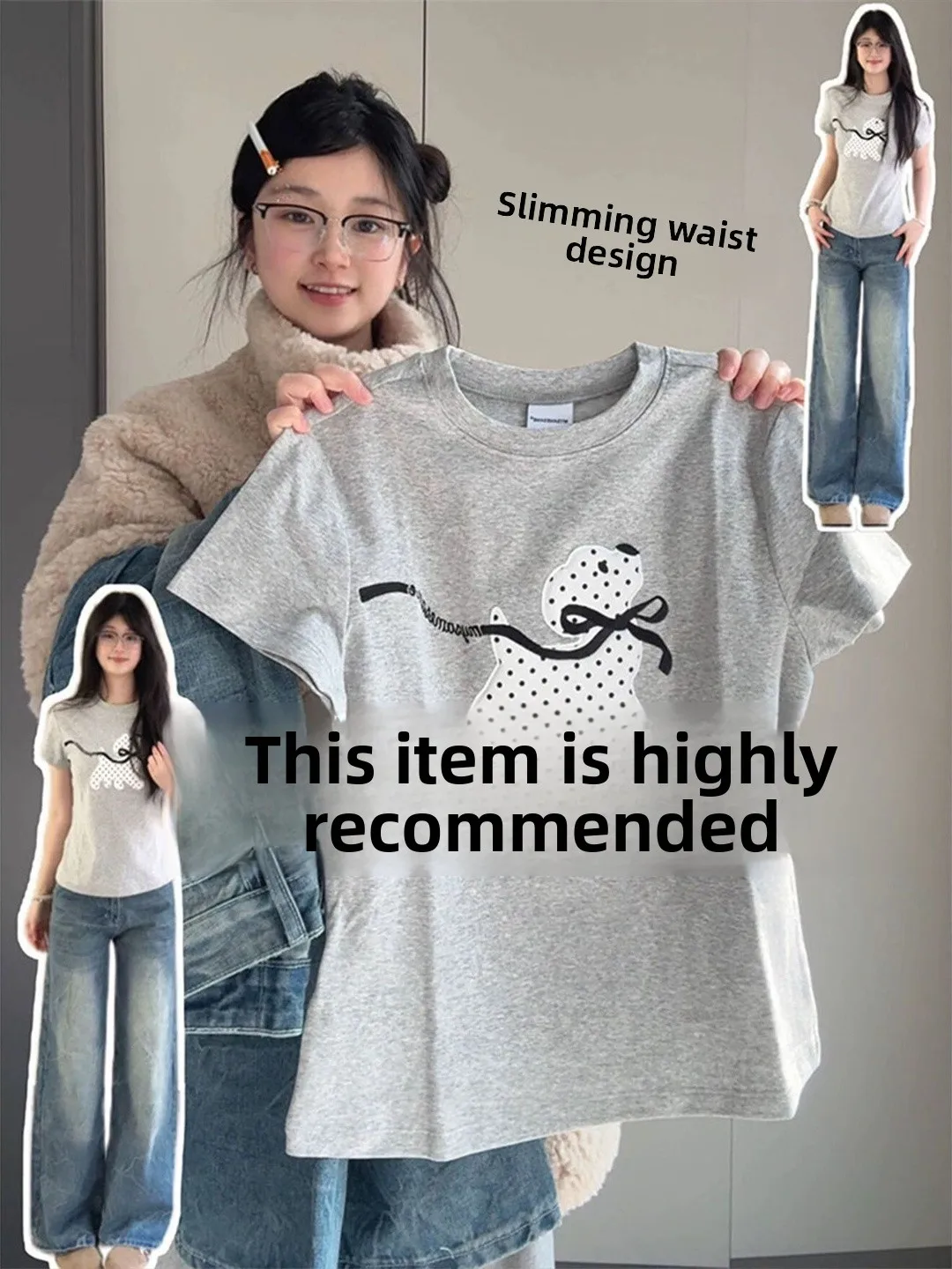 Korean Style Cartoon School Uniform Short Sleeve T-Shirt Women's Slim Fit Basic Hong Kong Chic Trendy Top Spring Fashion
Korean Style Cartoon School Uniform Short Sleeve T-Shirt Women's Slim Fit Basic Hong Kong Chic Trendy Top Spring Fashion