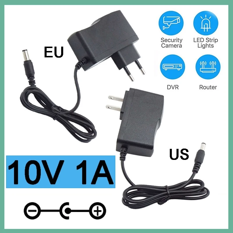 5.5mmx2.5mm AC 100V-240V DC Power Supply Adapter Plug Converter 10V 1A 1000ma For LED Strip Light CCTV Charger Switch E3
5.5mmx2.5mm AC 100V-240V DC Power Supply Adapter Plug Converter 10V 1A 1000ma For LED Strip Light CCTV Charger Switch E3