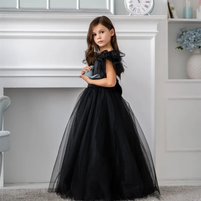Simple Black Flower Girl Dresses Birthday Bow Tulle Pageant Evening Gowns Ball First Holy Communion Wedding Formal Wear Dresses
Simple Black Flower Girl Dresses Birthday Bow Tulle Pageant Evening Gowns Ball First Holy Communion Wedding Formal Wear Dresses