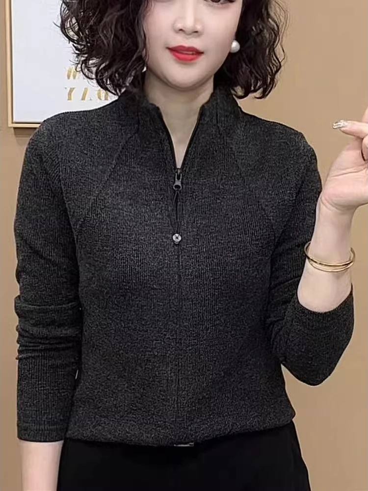 Spring Long Sleeve Half High Collar Thin Double Zipper Casual Anti-Aging Sports Midlife Women's Mom Attractive Top T-Shirt
Spring Long Sleeve Half High Collar Thin Double Zipper Casual Anti-Aging Sports Midlife Women's Mom Attractive Top T-Shirt