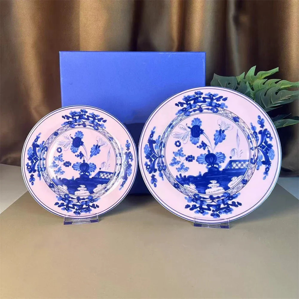High-end Oriental Series Plate Coffee Cup And Saucer Mug Pink Purple Blue Printed Plate Cup And Saucer Suit Gift Box Tea Cup Set
High-end Oriental Series Plate Coffee Cup And Saucer Mug Pink Purple Blue Printed Plate Cup And Saucer Suit Gift Box Tea Cup Set