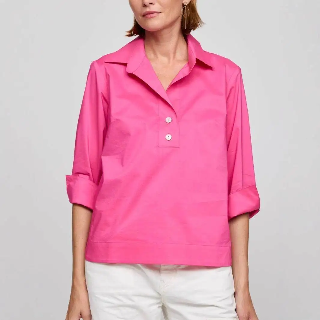 New Women's Casual Shirt Button Long Sleeve Seven-Quarter Sleeve Elegant Commute Style Thin Fabric Easy to Deform 3D Effect
New Women's Casual Shirt Button Long Sleeve Seven-Quarter Sleeve Elegant Commute Style Thin Fabric Easy to Deform 3D Effect
