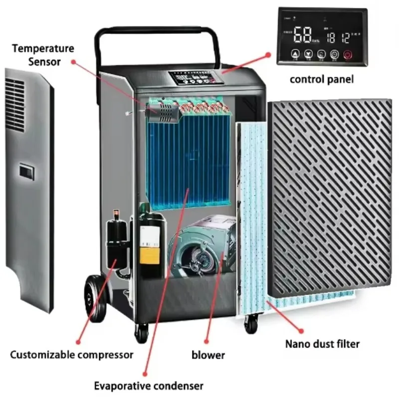 2026150L/D Basement Greenhouse Air Dehumidifier Commercial Heavy-Duty Vertical Design Dehumidifier China Moisture Dehumidifier
2026150L/D Basement Greenhouse Air Dehumidifier Commercial Heavy-Duty Vertical Design Dehumidifier China Moisture Dehumidifier