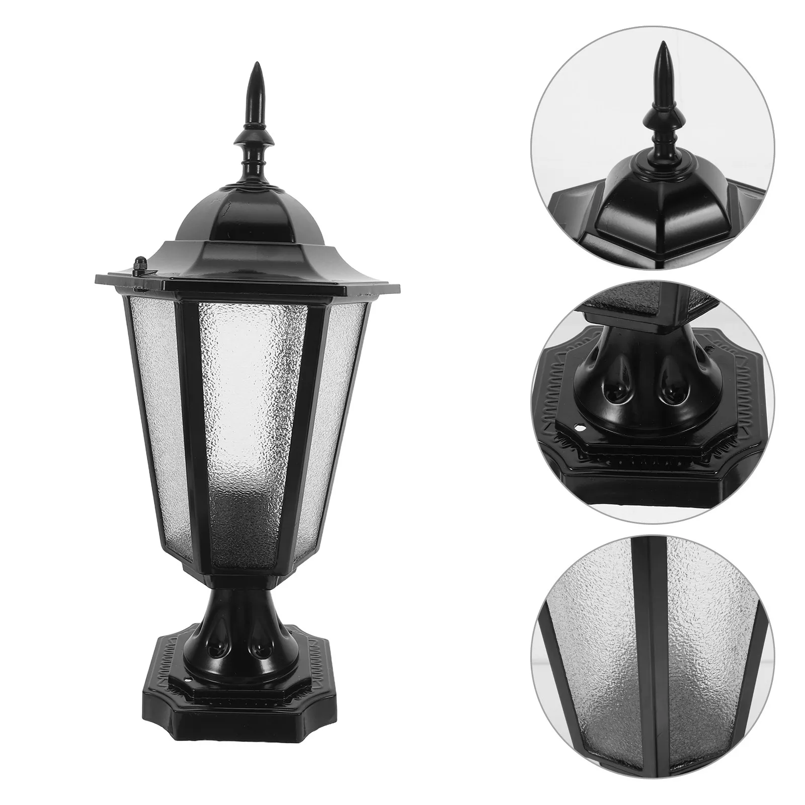 Modern Outdoor Lampshade Hexagonal Aluminum Pillar Light Shade for E27 Bulb Clear Glass Exterior Bulb Guard Garden Patio Pathway
Modern Outdoor Lampshade Hexagonal Aluminum Pillar Light Shade for E27 Bulb Clear Glass Exterior Bulb Guard Garden Patio Pathway