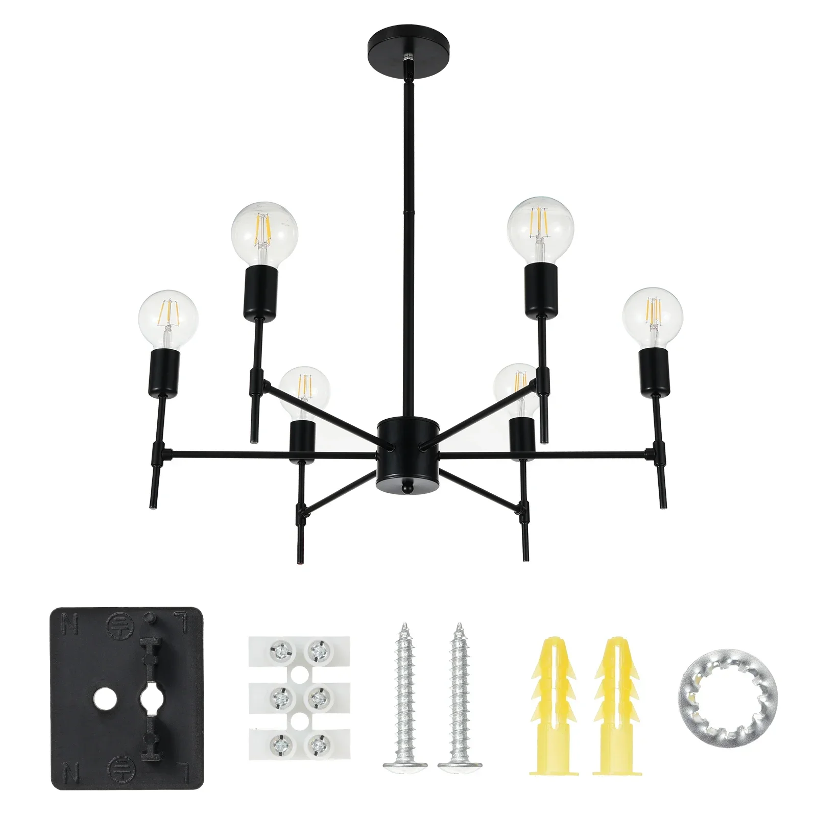 Home Pendant Light 6-Light Modern Metal Chandelier Semi Flush Mount Fixture Industrial Farmhouse Ceiling Lamp
Home Pendant Light 6-Light Modern Metal Chandelier Semi Flush Mount Fixture Industrial Farmhouse Ceiling Lamp