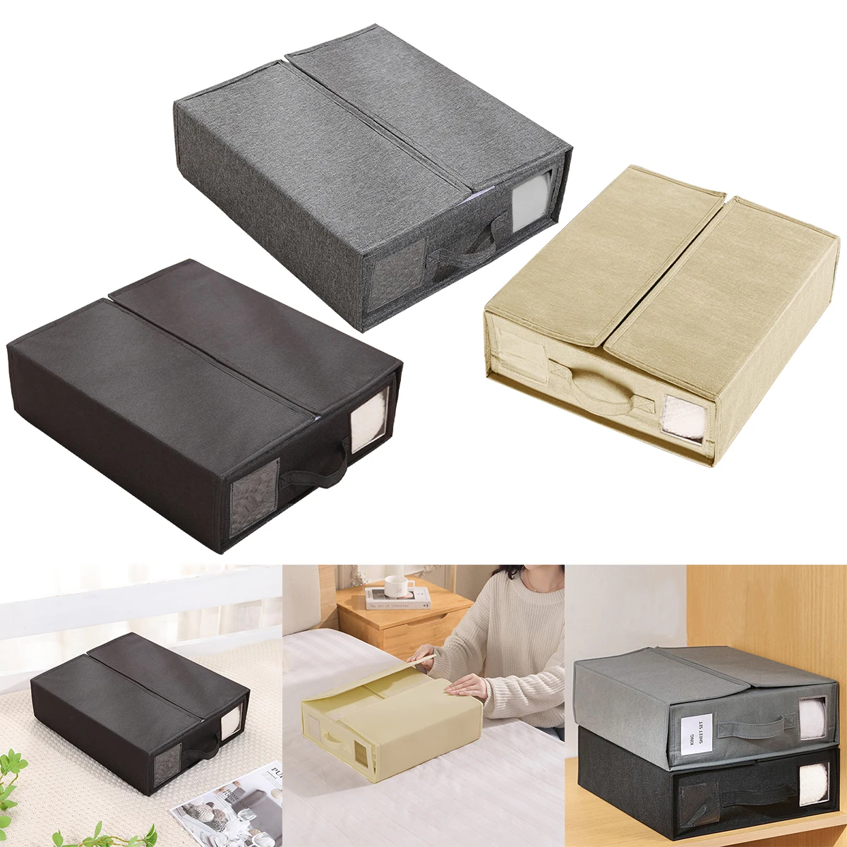 Bed Sheet Organizers Foldable Closet Organizer Bedding Storage Box With Magic Stickers Zipper Handle
Bed Sheet Organizers Foldable Closet Organizer Bedding Storage Box With Magic Stickers Zipper Handle