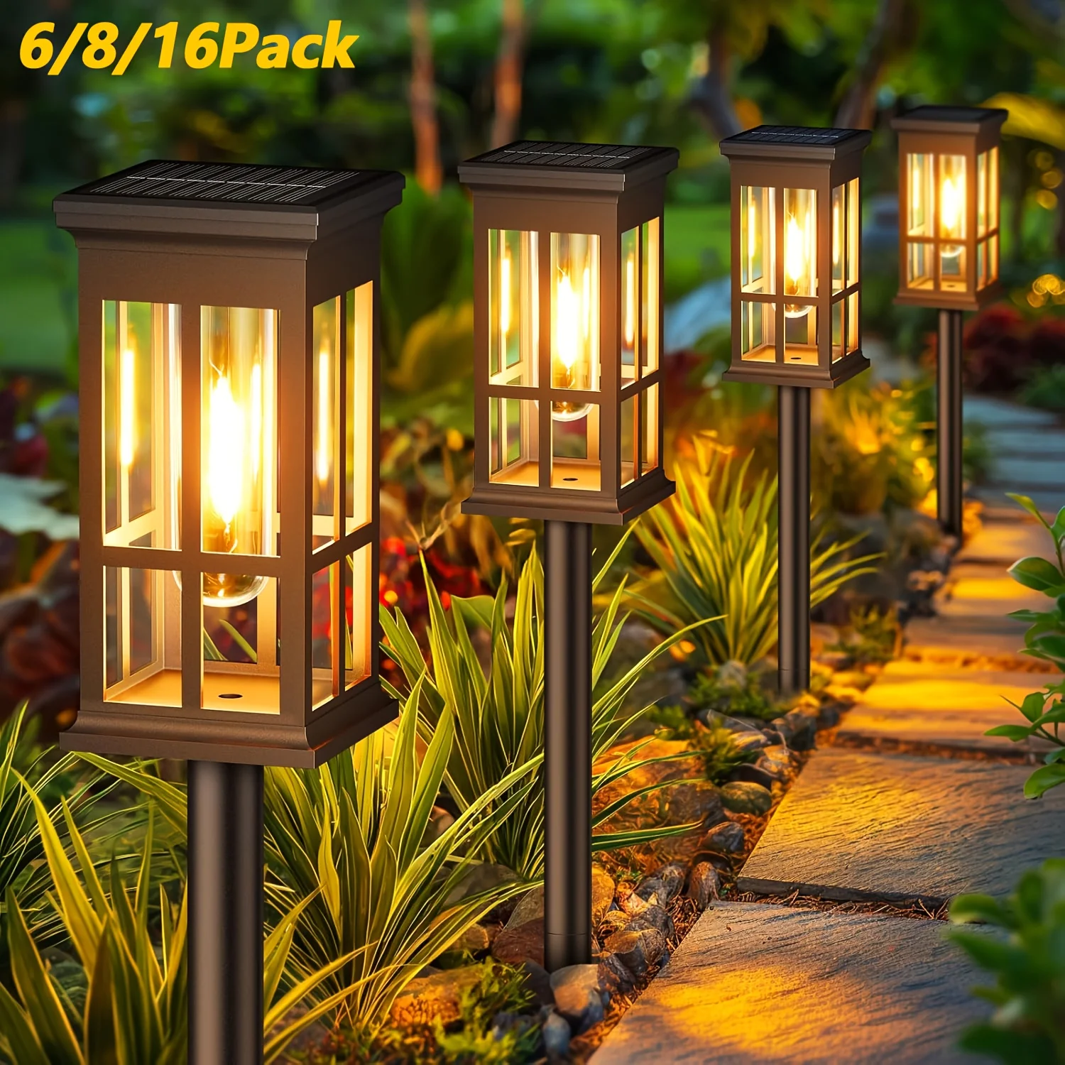 6/8/16 Pack 23.6In 800mAh Solar Pathway Lights Outdoor, Modern Solar Garden Lights Outdoor IPX5, 3000K Warm Light, Bright Solar Outdoor Landscape Path Lights, Auto On/Off Outdoor Solar Lights For Yard Driveway Lawn Walkway And Independence Day
6/8/16 Pack 23.6In 800mAh Solar Pathway Lights Outdoor, Modern Solar Garden Lights Outdoor IPX5, 3000K Warm Light, Bright Solar Outdoor Landscape Path Lights, Auto On/Off Outdoor Solar Lights For Yard Driveway Lawn Walkway And Independence Day