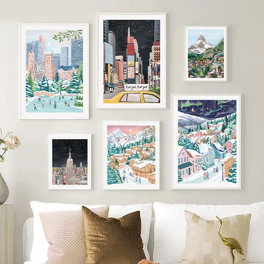 Winter Snow Scene Skating Snowy Night Scene Snowy Mountain Fashion Wall Art Canvas Painting Nordic Poster Room Decor
Winter Snow Scene Skating Snowy Night Scene Snowy Mountain Fashion Wall Art Canvas Painting Nordic Poster Room Decor