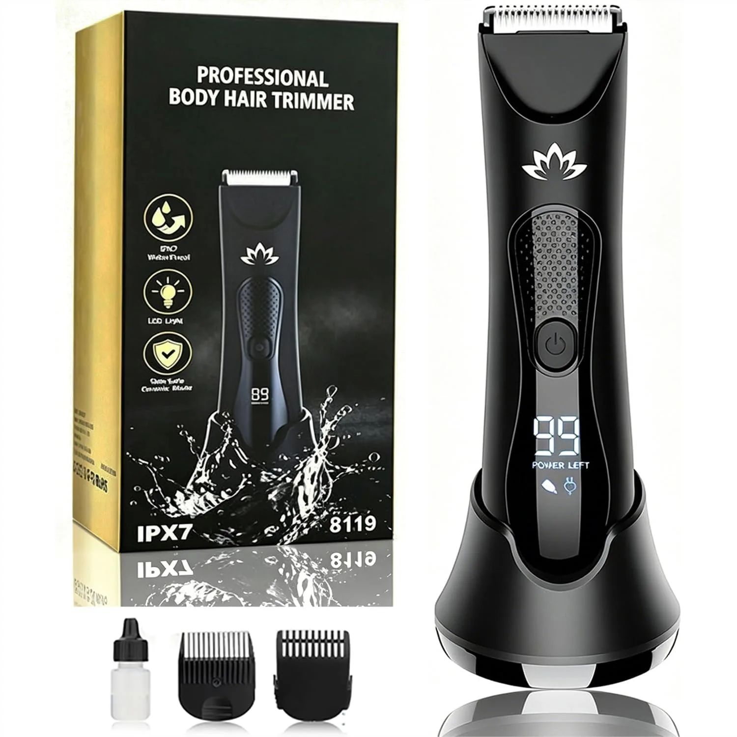Manscape Body & Pubic Hair Trimmer for Men, Electric Groomer with LED Light, Wet/Dry Shaver for Smooth Shaving
Manscape Body & Pubic Hair Trimmer for Men, Electric Groomer with LED Light, Wet/Dry Shaver for Smooth Shaving