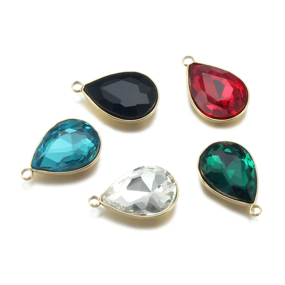 2pcs Stainless Steel Gold Plated Water Drop Shape Crystal Pendants for Jewelry Making DIY Necklace Earrings Supplies Accessories
2pcs Stainless Steel Gold Plated Water Drop Shape Crystal Pendants for Jewelry Making DIY Necklace Earrings Supplies Accessories