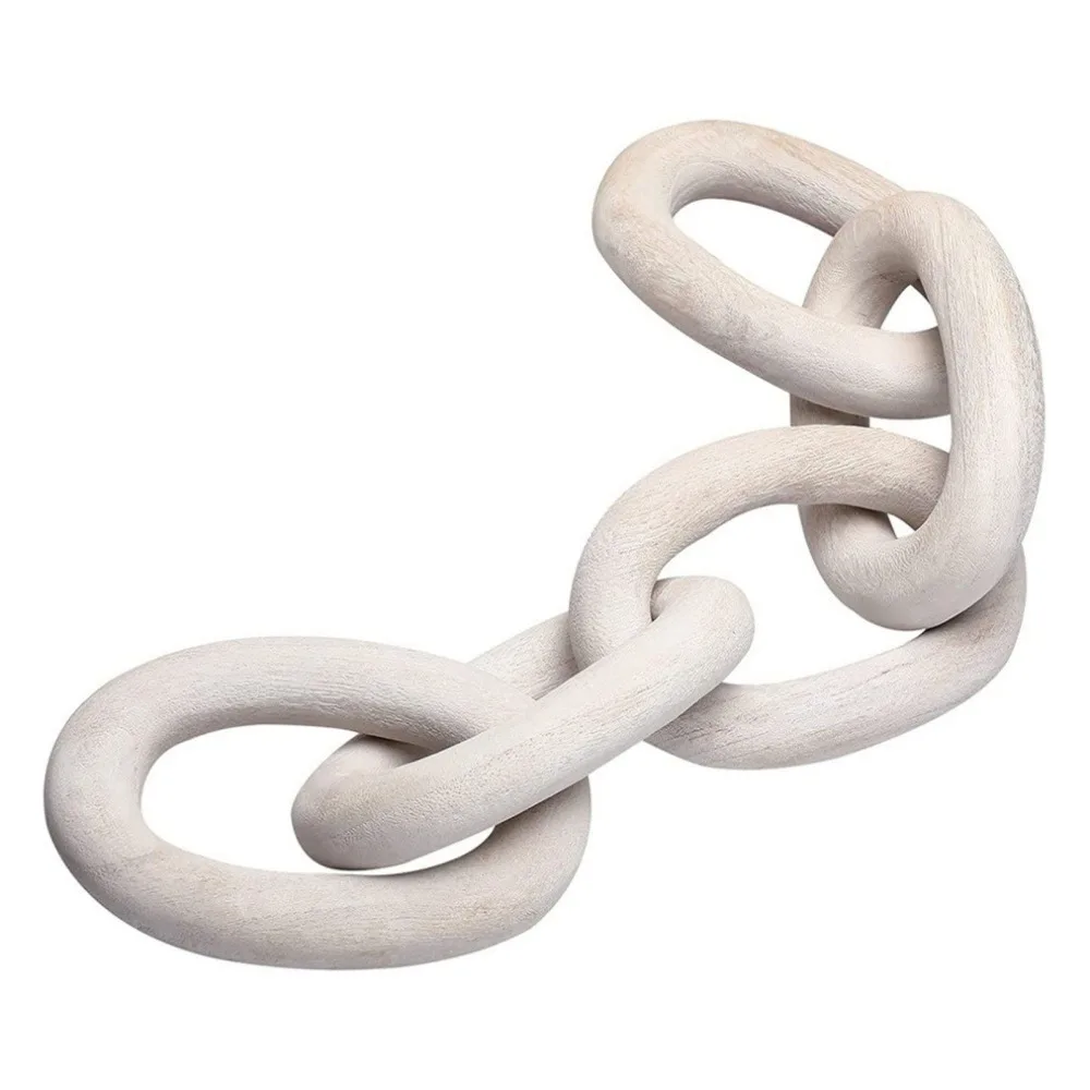 Wood Wood Chain Ornament 21.65 x 3.94 x 0.98in White, Brown Tabletop Art Decoration Chain Five Rings Indoor Wooden Ornament
Wood Wood Chain Ornament 21.65 x 3.94 x 0.98in White, Brown Tabletop Art Decoration Chain Five Rings Indoor Wooden Ornament