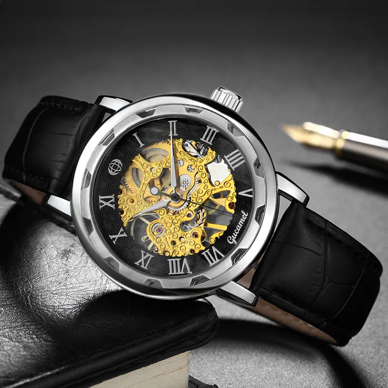 COTUO* Men’s Mechanical Watch Hand-Wound Skeleton Transparent Case Fashion Business Wristwatch
COTUO* Men’s Mechanical Watch Hand-Wound Skeleton Transparent Case Fashion Business Wristwatch
