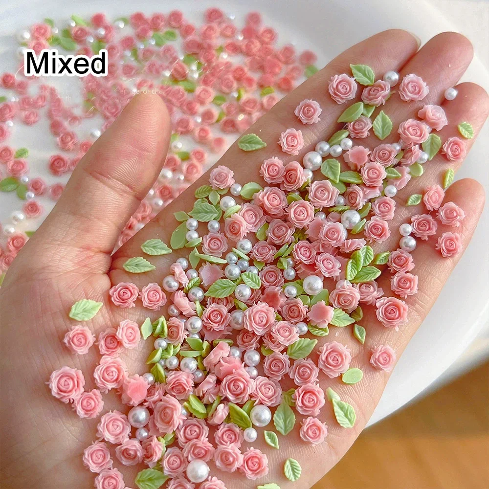 30pcs Mix Pink Rose Season Nail Art Charm 3D Resin Fowers Pearls Green Leaves Nail Decoration DIY Size Pearl Nail Accessories
30pcs Mix Pink Rose Season Nail Art Charm 3D Resin Fowers Pearls Green Leaves Nail Decoration DIY Size Pearl Nail Accessories