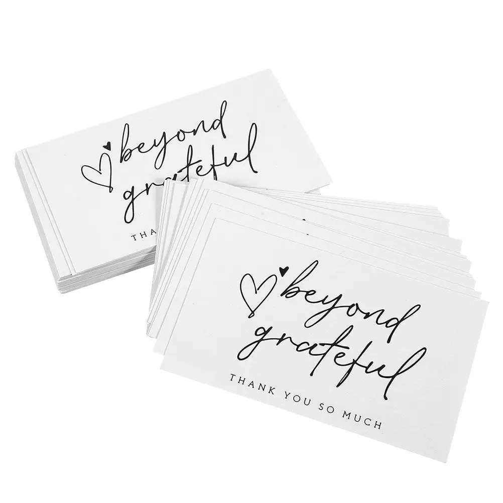 200Pcs White Thank You Cards Thick Paper Writable Back Elegant Packaging for Bridesmaids Business Appreciation Holiday Wedding
200Pcs White Thank You Cards Thick Paper Writable Back Elegant Packaging for Bridesmaids Business Appreciation Holiday Wedding