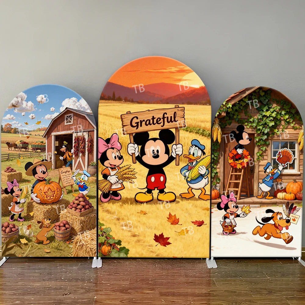 Disney Mickey Thanksgiving Farm Harvest Arch Backdrop Cover Warm Grateful Scene For Kids Birthday Party Cute Cartoon Photo Booth
Disney Mickey Thanksgiving Farm Harvest Arch Backdrop Cover Warm Grateful Scene For Kids Birthday Party Cute Cartoon Photo Booth