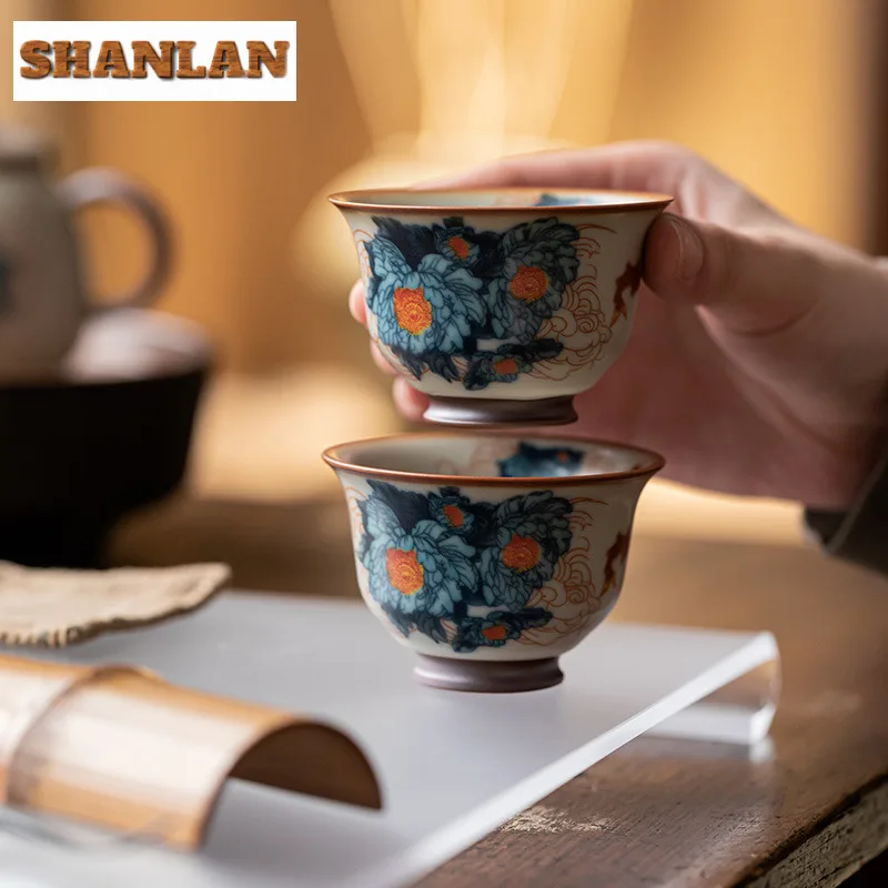 2pc/lot 65ml Ru Kiln Gracked Glaze High Foot Teacup Luxury Tea Bowl Jug Tea-tasting Meditation Cup Chazhan Master Cups Cafes
2pc/lot 65ml Ru Kiln Gracked Glaze High Foot Teacup Luxury Tea Bowl Jug Tea-tasting Meditation Cup Chazhan Master Cups Cafes