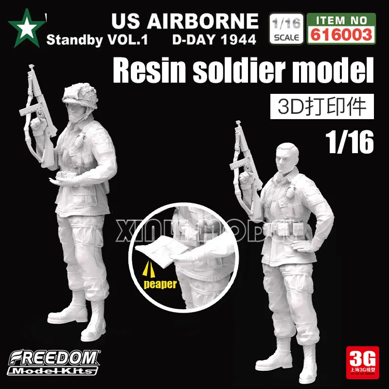 Freedom Resin Soldier Kit 616003 WW II us airborne, resin parts & 3d printing 1/16
Freedom Resin Soldier Kit 616003 WW II us airborne, resin parts & 3d printing 1/16
