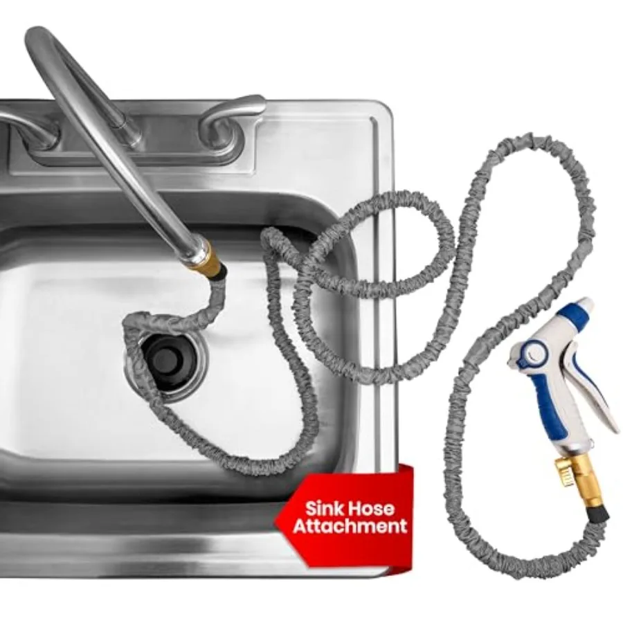 Indoor Sink Hose Attachment For Kitchen Sink or Bathroom Sink Faucet - Extra Long Utility Sink Hose 25 FT For Watering Housepla
Indoor Sink Hose Attachment For Kitchen Sink or Bathroom Sink Faucet - Extra Long Utility Sink Hose 25 FT For Watering Housepla