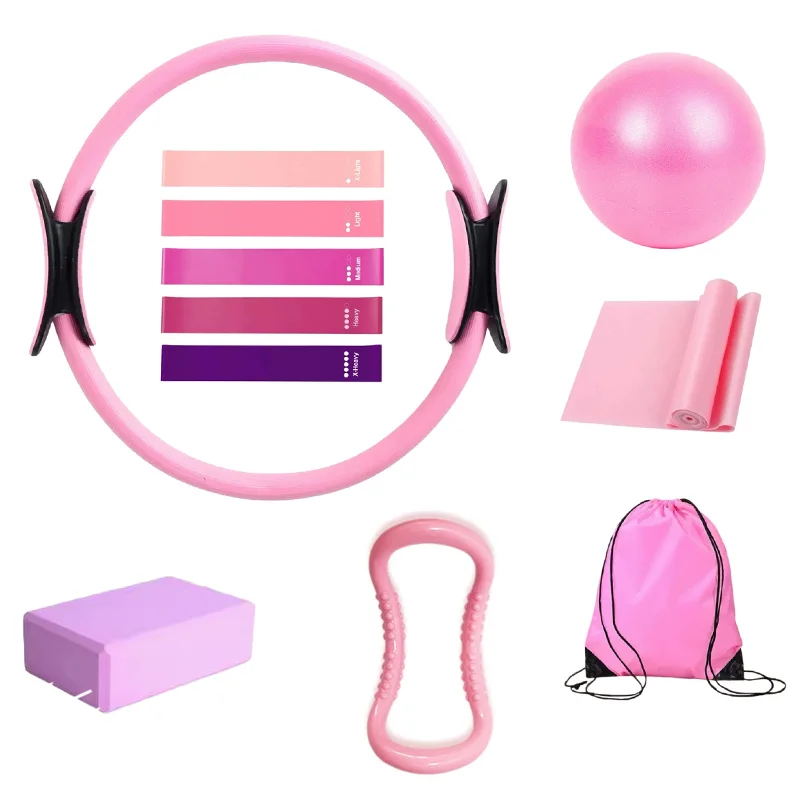 Pilates 11-Piece Set, Includes 13inch Magic Rings, Pilates Ring Ball Set (with 5 Resistance Bands), Yoga Block, Resistance Bands, Convenient Home Fitness Set
Pilates 11-Piece Set, Includes 13inch Magic Rings, Pilates Ring Ball Set (with 5 Resistance Bands), Yoga Block, Resistance Bands, Convenient Home Fitness Set